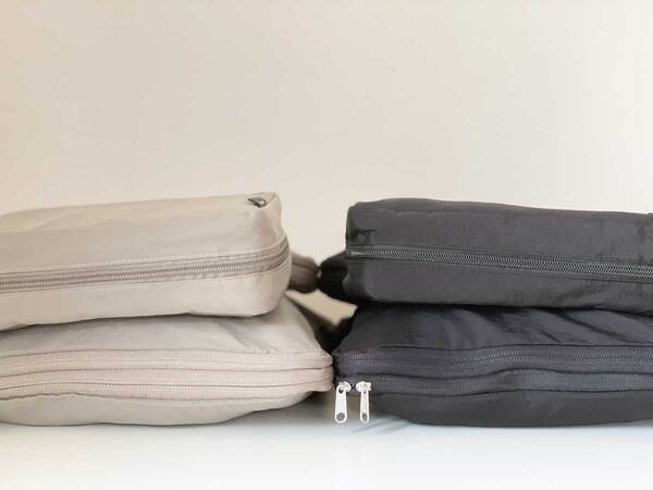 旅行ポーチは「吊り下げトラベルポーチ」と「圧縮できるトラベルポーチ」で揃えて、旅時間を快適に。[PR]