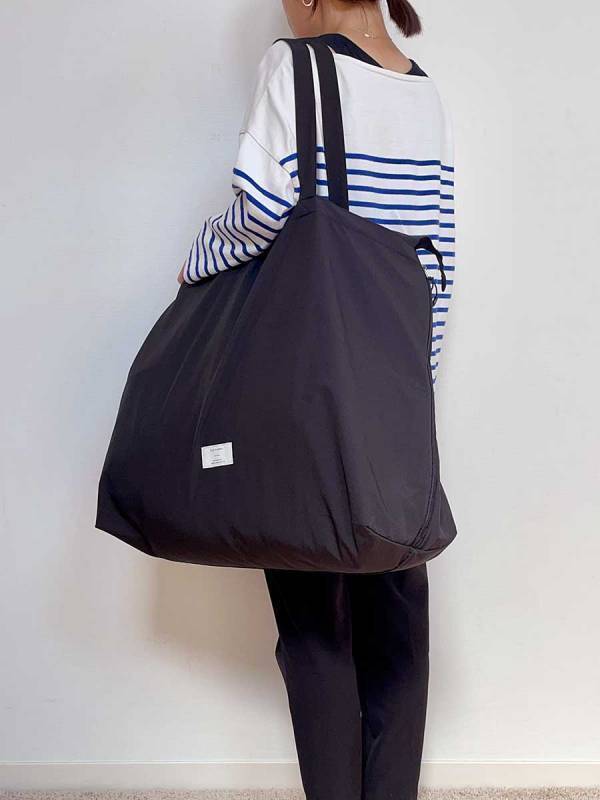 日用品のまとめ買いにも。大荷物もラクラク運べる。「bon momentのビッグサイズ・トート」[PR]