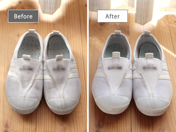 真っ黒わんぱく上靴がピカピカに。つま先の奥まで届く「マーナ　シューズブラシ」[PR]