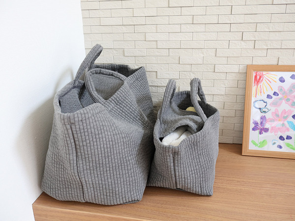 インテリアに映えるヌビ風収納トートで、がんばりすぎないお片付けを。[PR]