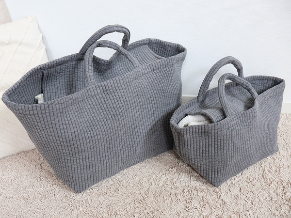 インテリアに映えるヌビ風収納トートで、がんばりすぎないお片付けを。[PR]