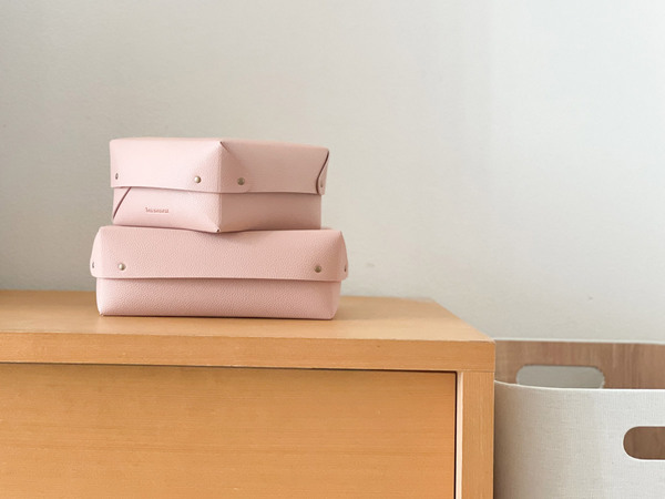 ごちゃつき改善！あれこれかわいく収納できる、bon moment「 中身が隠せる蓋付きフェイクレザー収納ボックス」[PR]