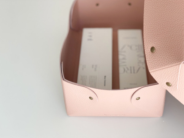 ごちゃつき改善！あれこれかわいく収納できる、bon moment「 中身が隠せる蓋付きフェイクレザー収納ボックス」[PR]