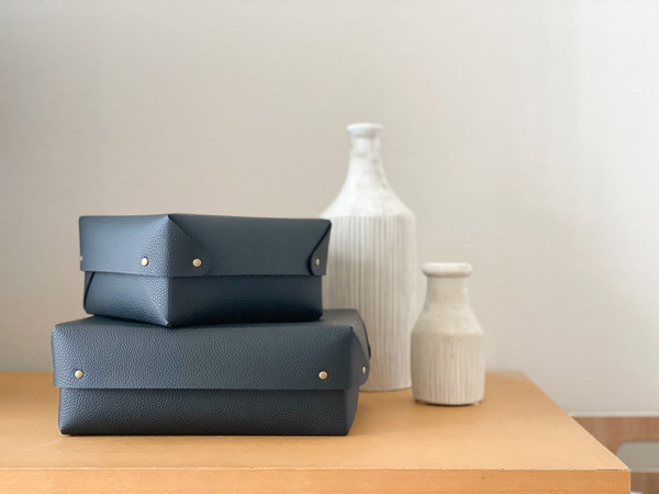 ごちゃつき改善！あれこれかわいく収納できる、bon moment「 中身が隠せる蓋付きフェイクレザー収納ボックス」[PR]