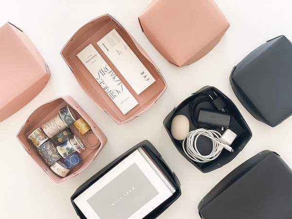 ごちゃつき改善！あれこれかわいく収納できる、bon moment「 中身が隠せる蓋付きフェイクレザー収納ボックス」[PR]