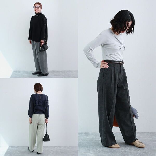 “ワイドパンツ愛好家”さん集まれ～！秋冬のスタートダッシュを飾る「すらりと美脚ぬくもりパンツ」。スタッフ3名の正直レポ[PR]