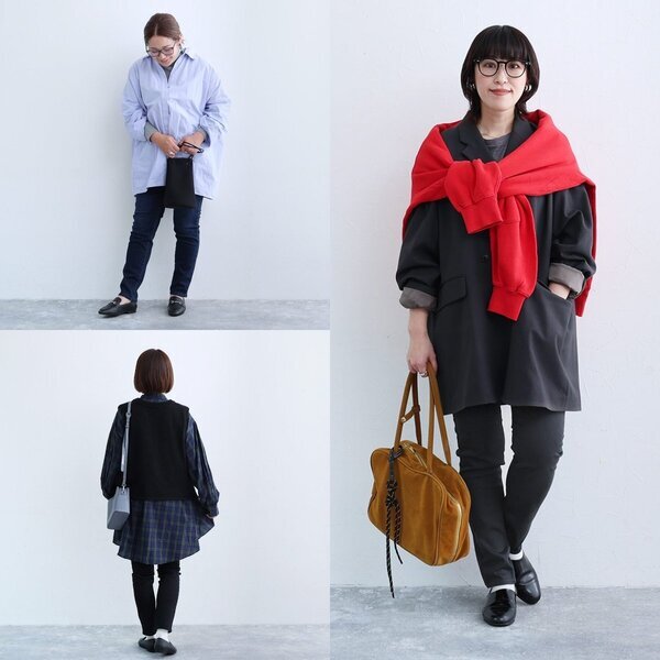 リピーターさん御用達、裏パウダー起毛の「あったかスリムパンツ」スタッフ3人の着用レポート[PR]