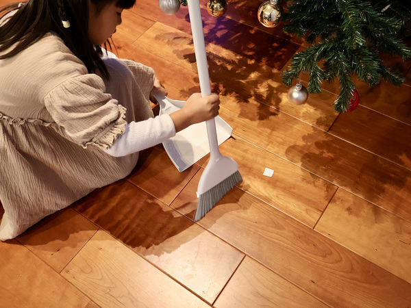 スリムだけど自立する「marnaのほうきちりとり」でお部屋のキレイを気軽にキープ。[PR]