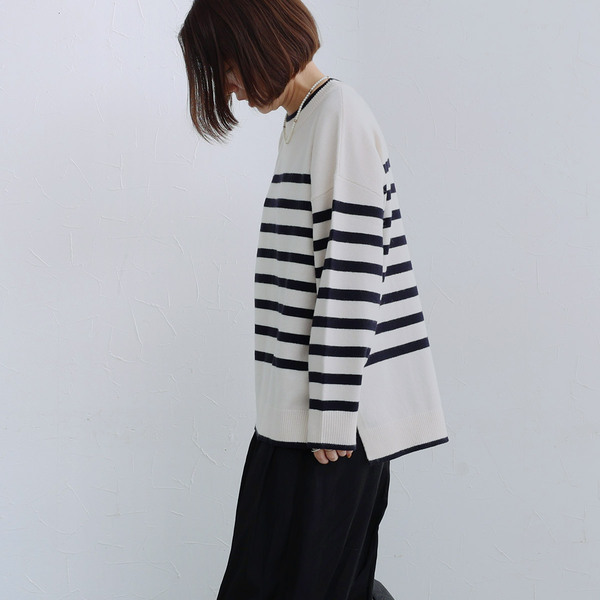 ボーダー好きさん必見！今冬ヘビロテできる「お手入れ激らくニット」スタッフ試着レポート[PR]