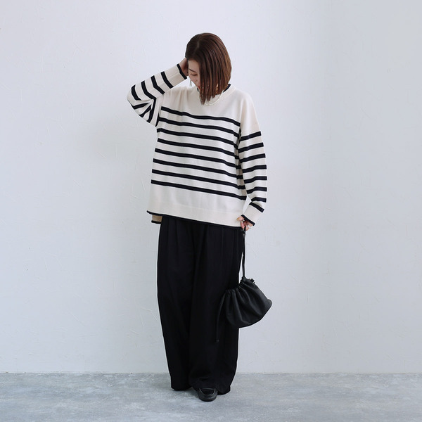 ボーダー好きさん必見！今冬ヘビロテできる「お手入れ激らくニット」スタッフ試着レポート[PR]