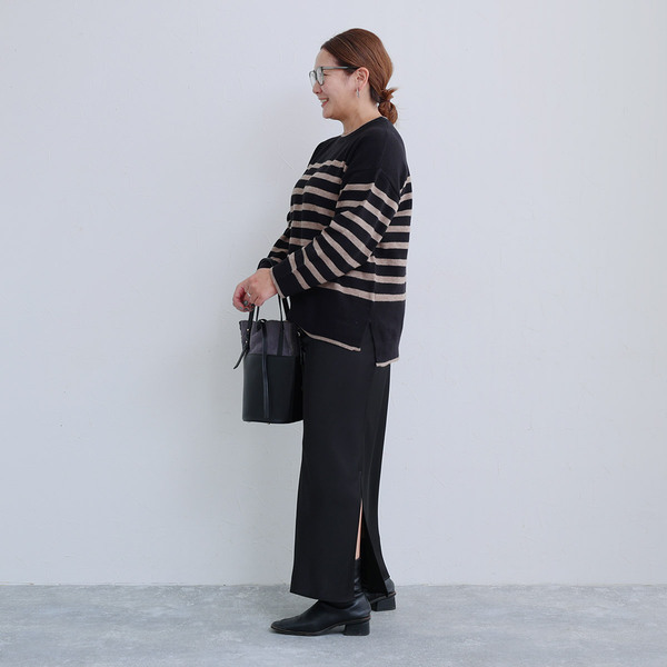 ボーダー好きさん必見！今冬ヘビロテできる「お手入れ激らくニット」スタッフ試着レポート[PR]