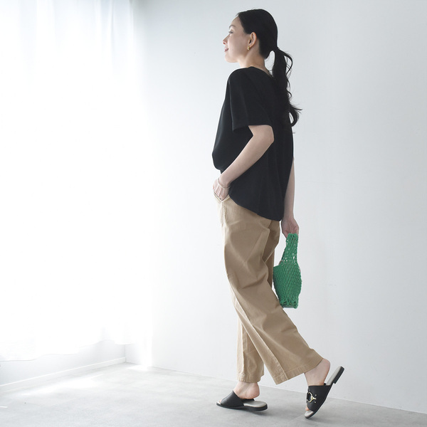 ナチュラル服を着回したい。コットンリネンでさらり快適、スタッフのイチ推し『ベイカーパンツ』[PR]