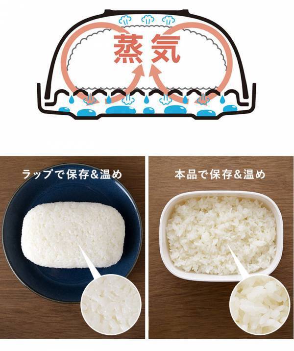 冷凍ごはんが炊きたてのふっくらご飯に！レンチン保存容器が暑い夏の食卓を助けます[PR]