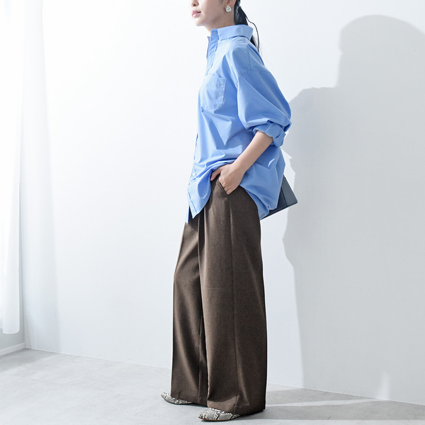 すっきり美ワイドで叶える、きちんと見え。スタッフいち推し、お仕事パンツを着回し[PR]