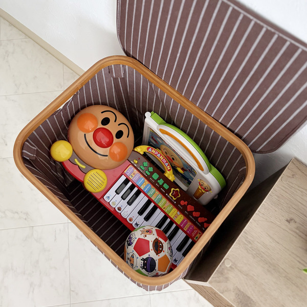 子どもと暮らす毎日に。「bon moment 蓋付きキャスター収納」わが家の収納アイデア[PR]