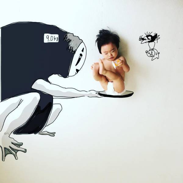 あの名作と赤ちゃんがコラボ♡ yotaさんの落書きアートがスゴイ！