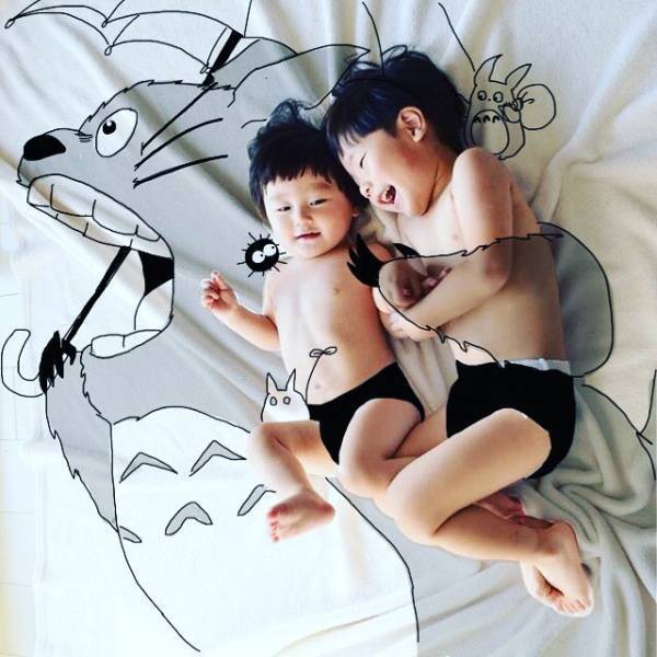 あの名作と赤ちゃんがコラボ♡ yotaさんの落書きアートがスゴイ！