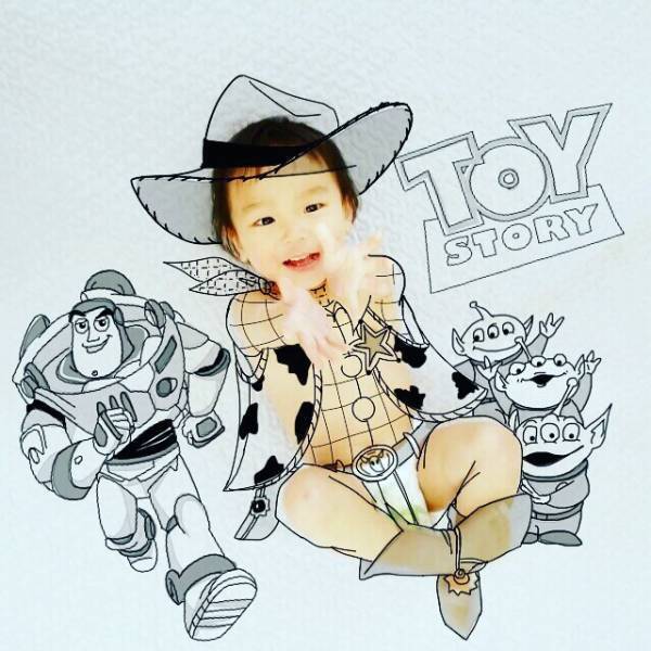 ディズニー×赤ちゃんがかわいい♪yotaさんの落書きアートがスゴイ！