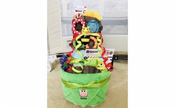 出産祝いにもらってうれしかった！ かわいいSassyのおむつケーキ