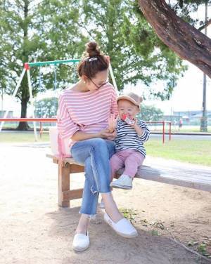 妊娠後期も息子とリンク♪ シンプルでセンス高めなasukaさんに注目