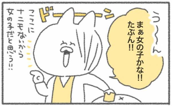 赤ちゃんの性別、事前にわかると思いきや…【ゆるギャグ育児絵日記20】