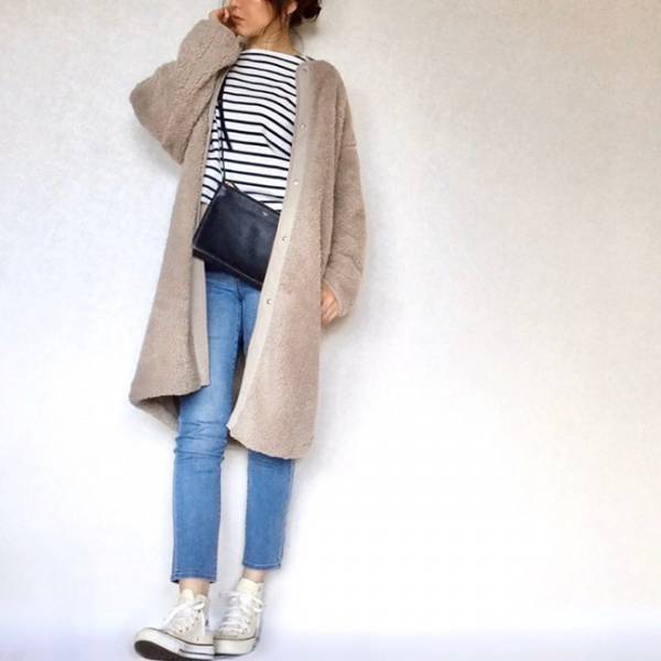 【ユニクロ】売り切れ必至「ボアフリースノーカラーコート」が大HIT♡