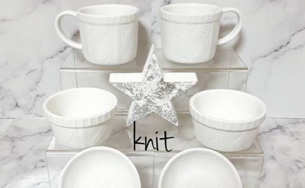 【100均】超絶かわいい♡ Seriaにニット柄のミニ食器が新登場！