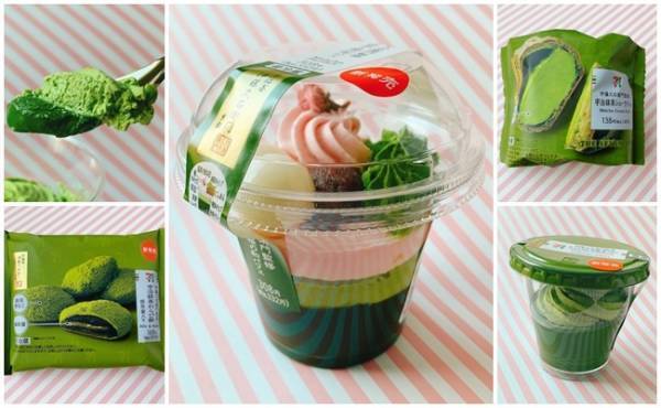 【セブン】春の京都を自宅で味わう♪宇治抹茶スイーツ全種類を食べ比べ！