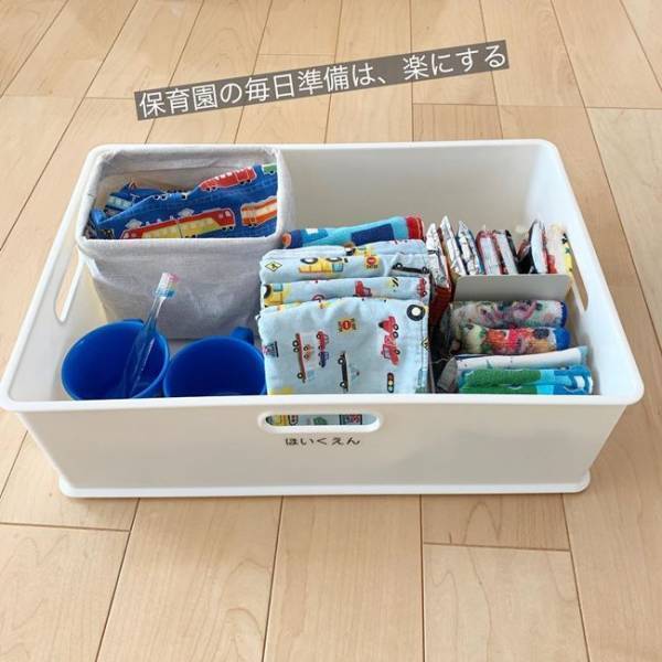 毎日が超ラクになった♡ 簡単！時短！「保育園準備BOX」収納