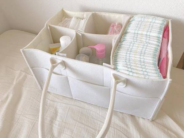 Amazonで買えるフェルト素材の「おむつストッカー」が大ヒット！！