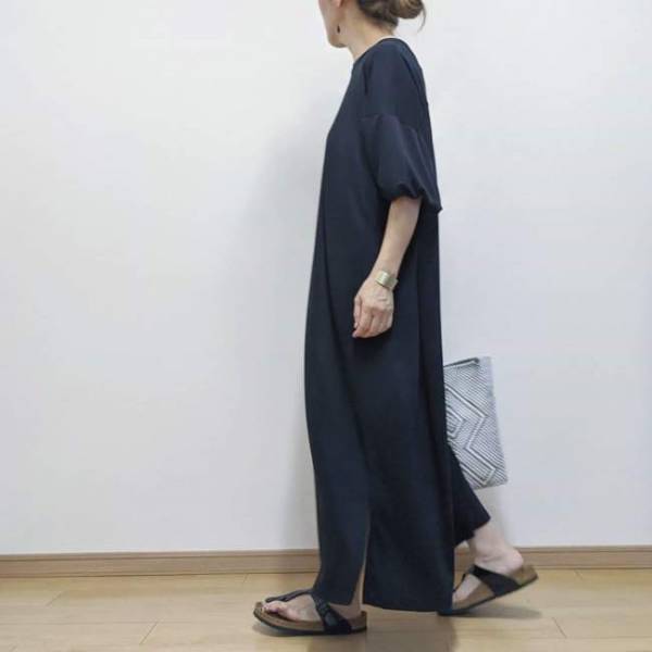 GUさん1900円でいいの！？体型カバーも完璧♪ラクチン高見えワンピ