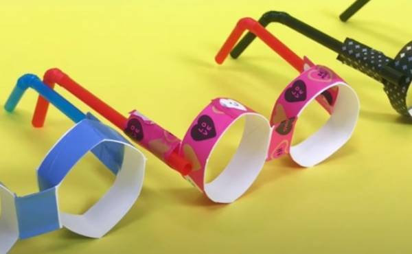 ストローとトイレットペーパーの芯で簡単に作れる！できたくんの工作教室