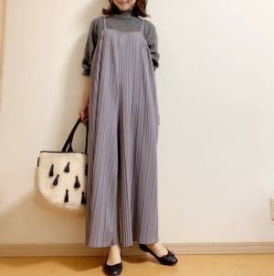 【しまむら】超お得な2点セット！ラク×大人かわいいプリーツサロペット