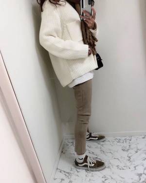 【GU】見逃し厳禁！冬はあえてのメンズ！ざっくりニットが超かわいい♡