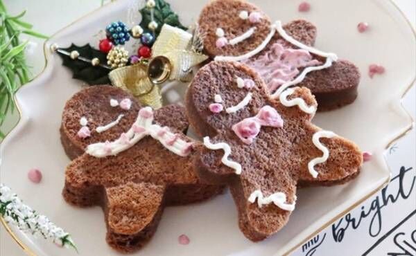 【離乳食完了期】クリスマス♡簡単ジンジャーブレッドマンプチケーキ