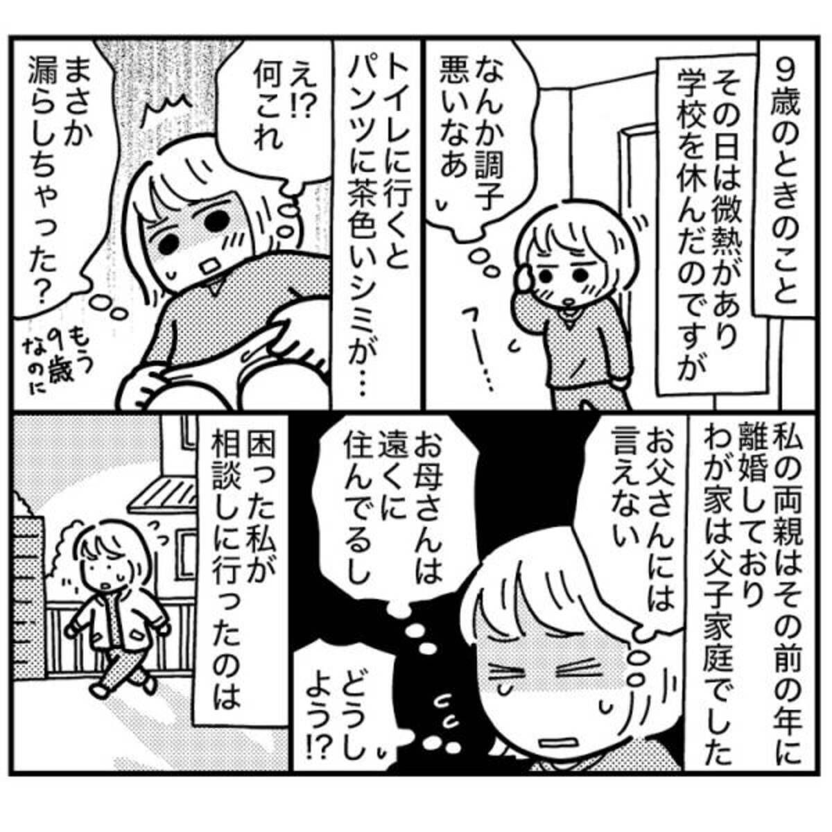 どうしよう 9歳で生理 父子家庭で親に相談できなくて 体験談 年12月30日 ウーマンエキサイト