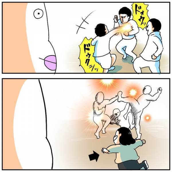 「ありがとう、心やさしい戦士たち…  」#育児マンガ　#鬼ごっこ