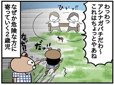 恐怖体験！！アシナガバチが息子の洋服の中に！？