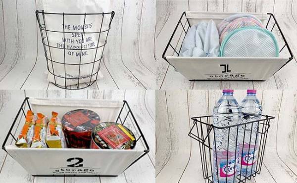 【ダイソー】100均マニア絶賛！おしゃれワイヤーバスケットで収納激変