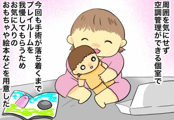 受付を済ませ、入院生活スタート【口唇口蓋裂ちゃん、育ててます121】