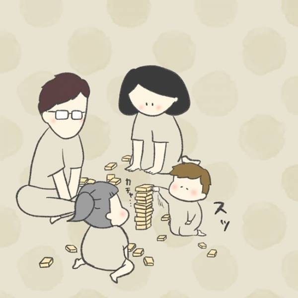 「天才かもしれないｗ」ゲームに普通に参加してくる1歳児。その器用さに親もビックリ！