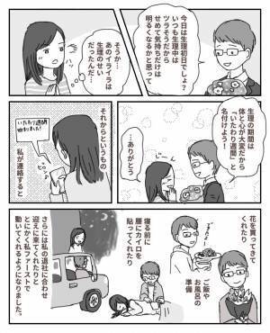 これぞ最高の神対応！「いたわり週間」初夜、彼の提案は…【生理体験談】