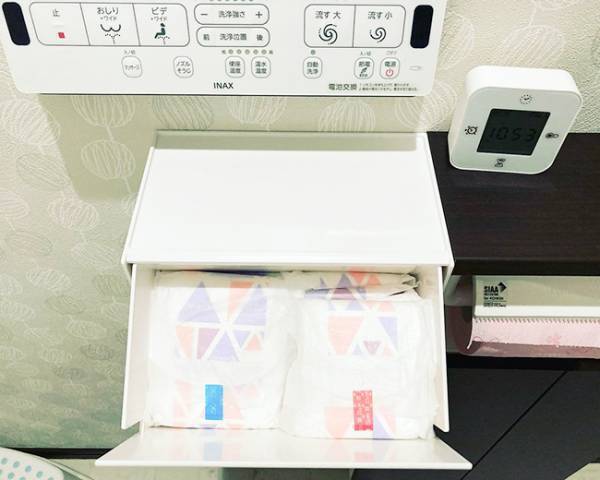 スッキリ！TOWERの新商品ウォールトイレポットがナプキン収納に便利すぎ！