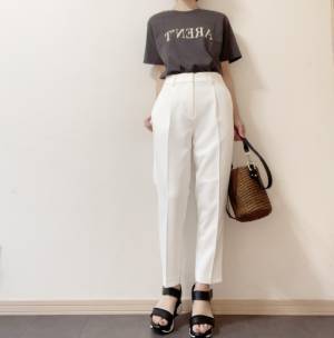 【しまむら】ありそうでなかった透け対策！？足長効果◎＆膨張色なのに細見えする白パン！