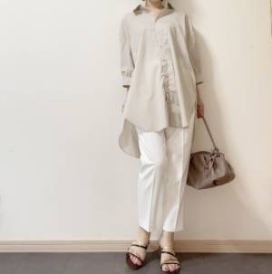 【しまむら】ありそうでなかった透け対策！？足長効果◎＆膨張色なのに細見えする白パン！