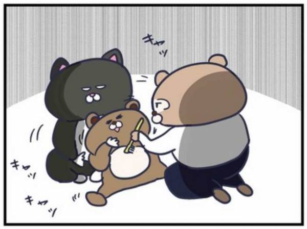 毎日の息子の歯磨きに大苦戦！パパと2人体制で挑むも全力で嫌がられ…