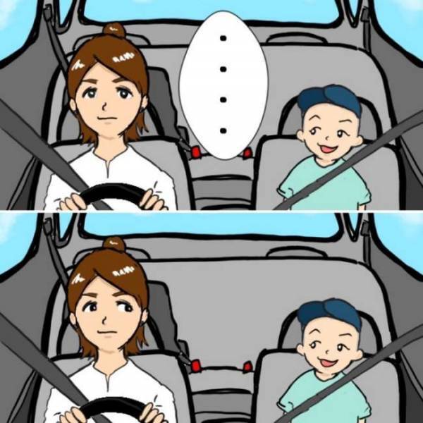 車内で歌を歌う息子。静かにさせるため、ママがゲームを提案してみると？