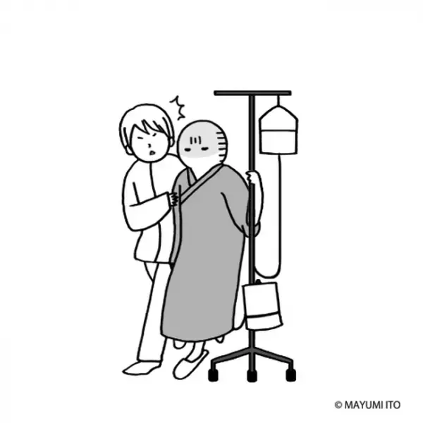 「目標は…3m！」そしてゆっくりゆっくり…力尽きた…／卵巣嚢腫日記。#21