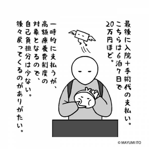 「誰も知るまい！」ついに退院！退院姿は…まさかの全開！？／卵巣嚢腫日記。#34