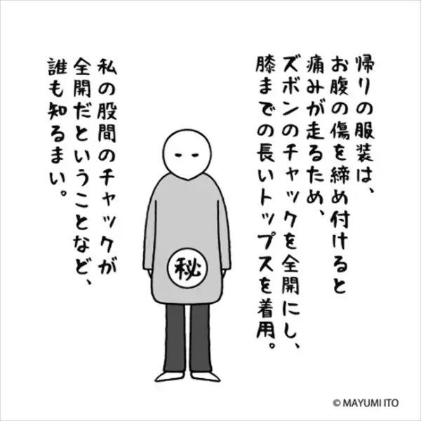 「誰も知るまい！」ついに退院！退院姿は…まさかの全開！？／卵巣嚢腫日記。#34